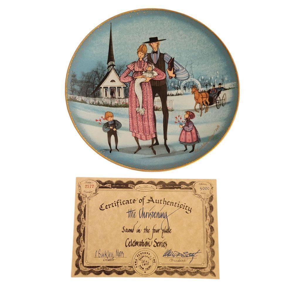 P. Buckley Moss "The Christening" 10" Plate